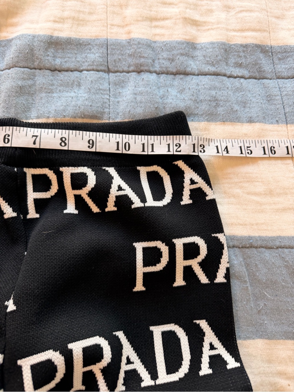 Prada All-Over Logo Knit
Pants Black White Women Size S - Picture 4 of 5